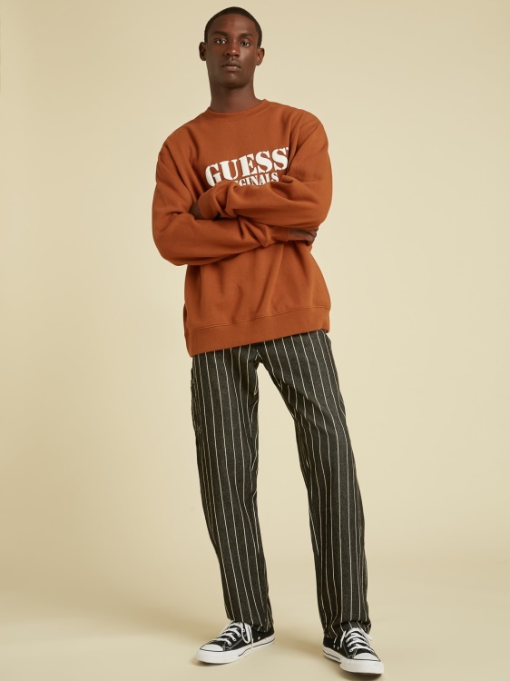 суичър с предно лого Guess червено