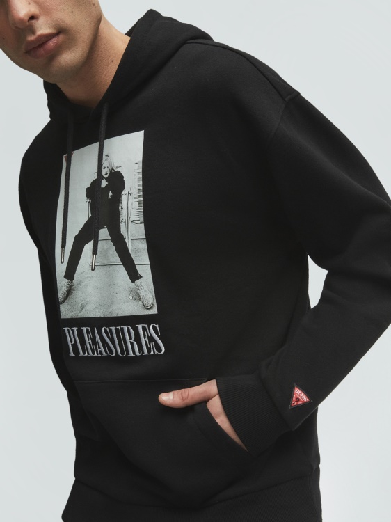 суичър с добавена печат черен Guess