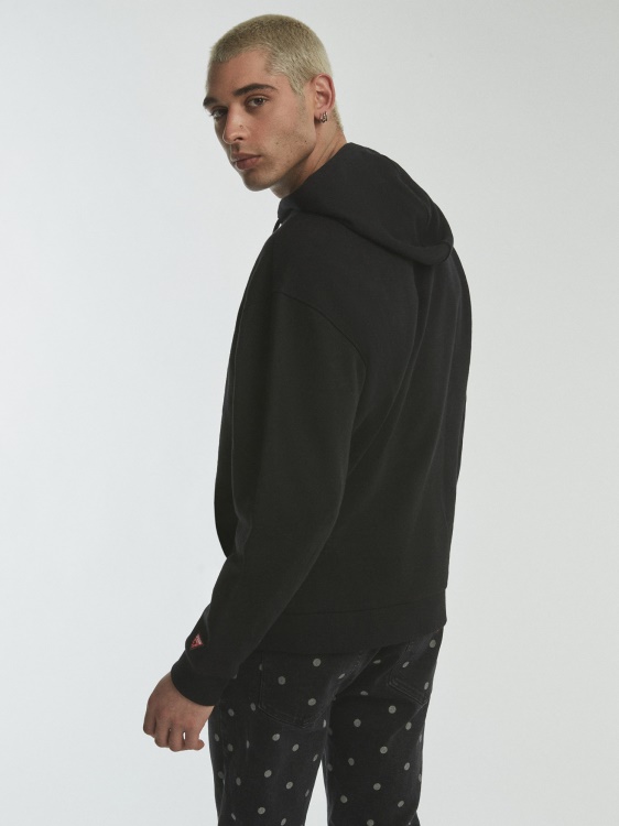 суичър с добавена печат черен Guess