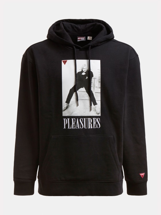 суичър с добавена печат черен Guess