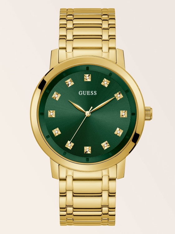 Guess кристален аналогов часовник бял