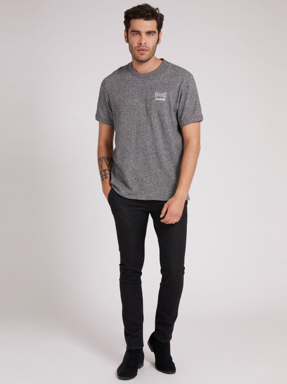 сива тениска с предно лого Guess