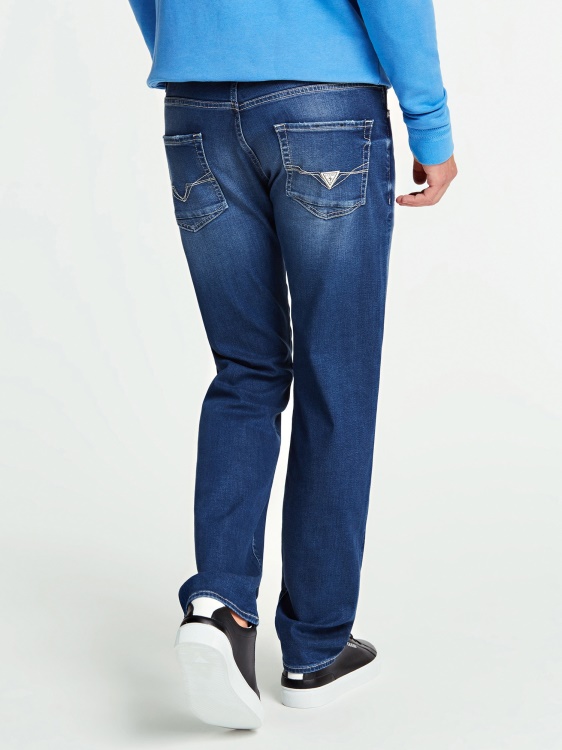 Guess Slim Fit деним панталон син нова тенденция