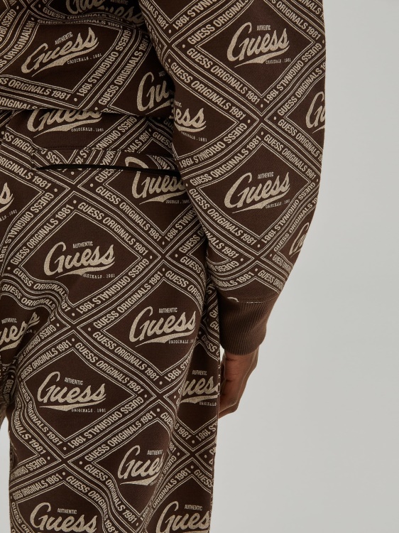 цял лого спортен панталон Guess кафяв мулти