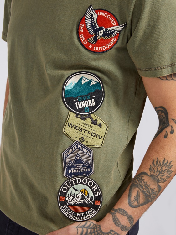 тениска със зелена кръпка Guess