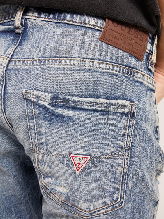 Guess сини кльощави панталони с ожулвания