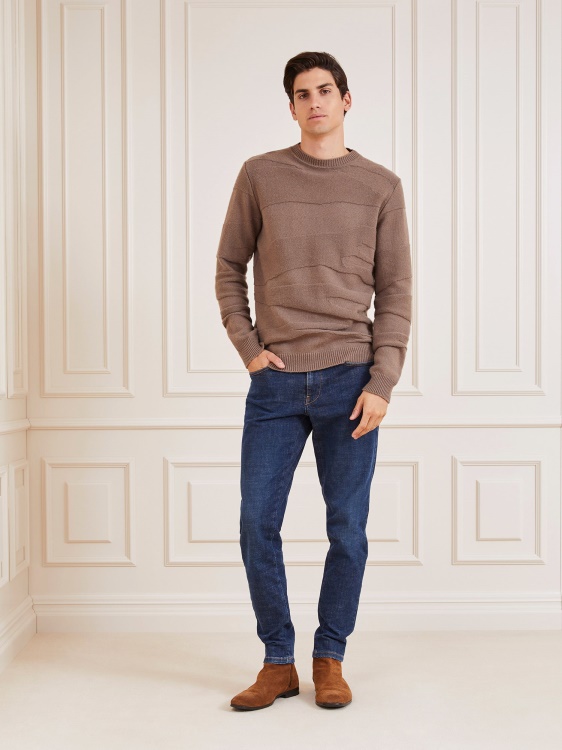 Guess кафяв пуловер от смес от вълна Marciano
