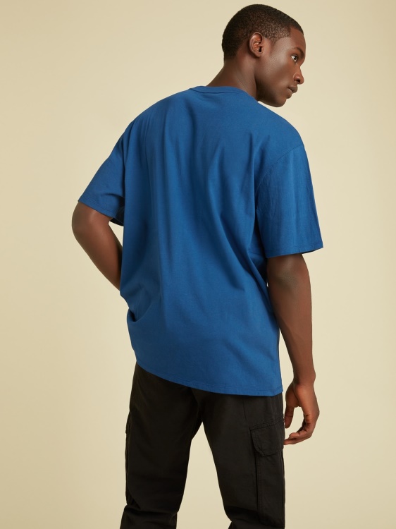 тениска с предно лого Guess Blue