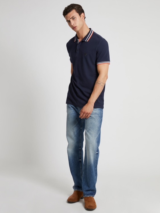 Guess синьо предно лого поло