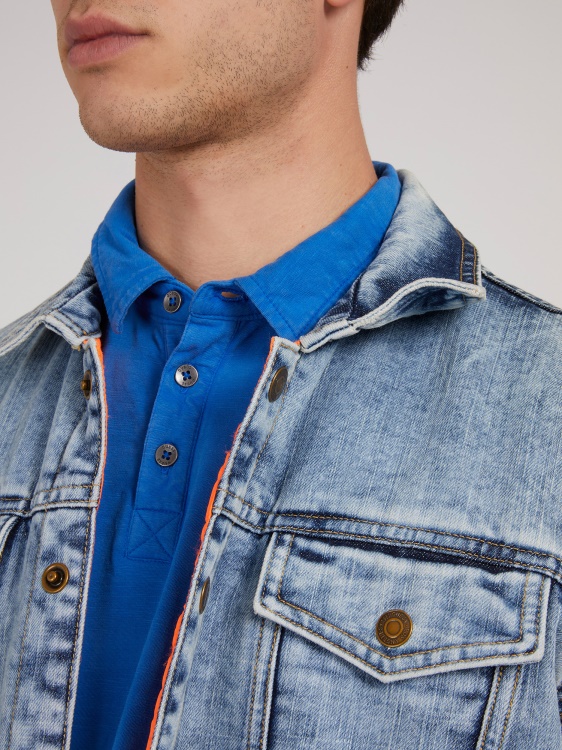 двустранно подплатено дънково яке Guess Blue