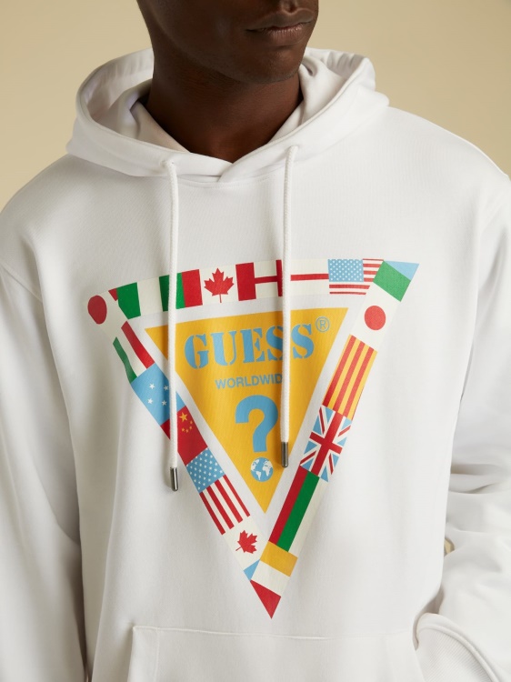 костюм с лого Flag Guess бял