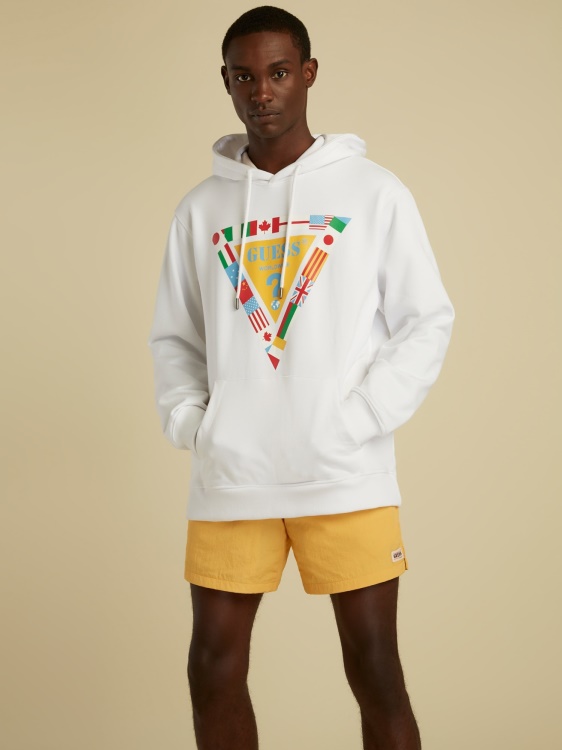 костюм с лого Flag Guess бял