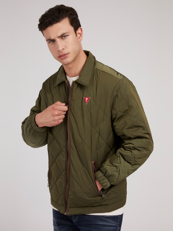 ватирано яке зелено Guess