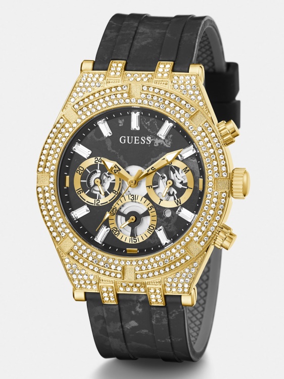 кристален многофункционален часовник Guess бял