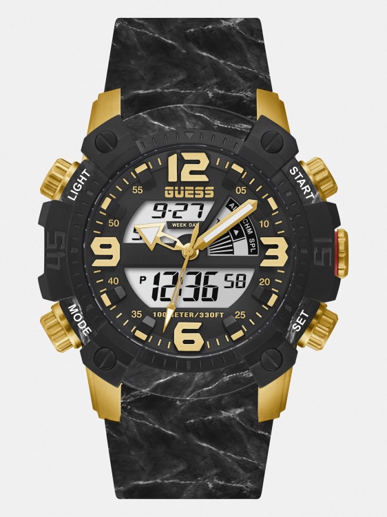 Guess силиконов дигитален часовник бял