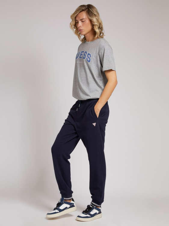 сива предна тениска с лого Guess