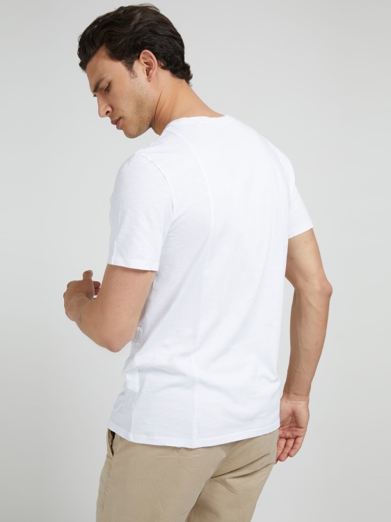 Guess Side Logo тениска бяла