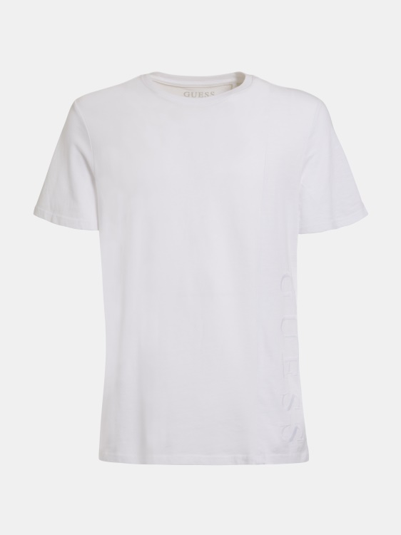 Guess Side Logo тениска бяла