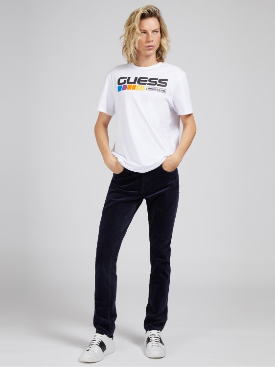 предно лого бяла тениска Guess