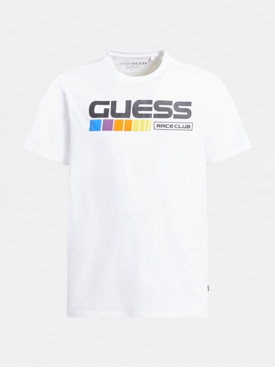 предно лого бяла тениска Guess