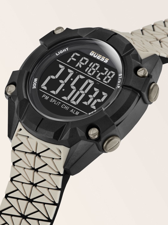 цифров часовник Guess бял