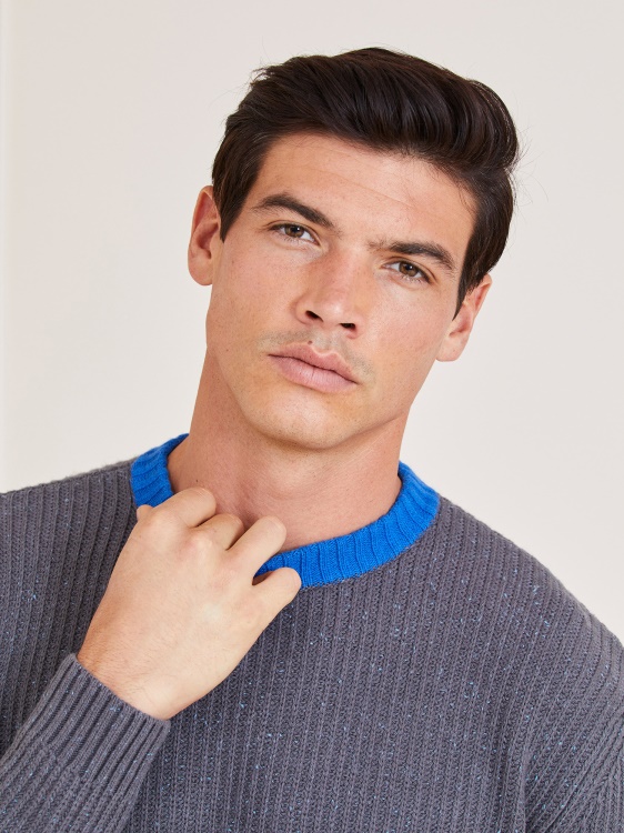 Guess сив пуловер от смес от вълна от марциано