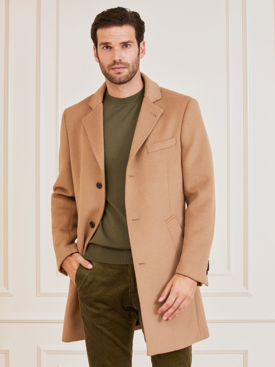 бежово палто Guess от смес от вълна Marciano