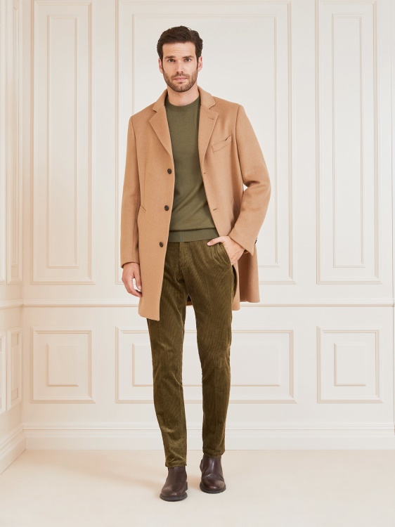 бежово палто Guess от смес от вълна Marciano