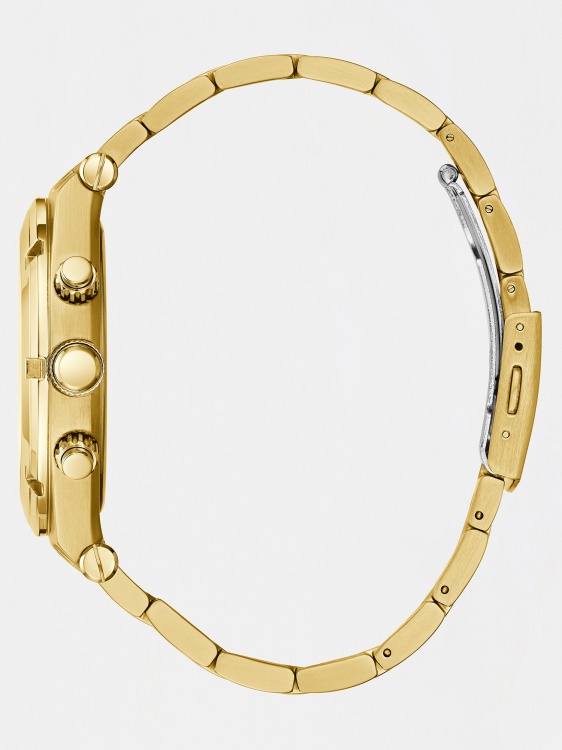 многофункционален стоманен часовник Guess бял