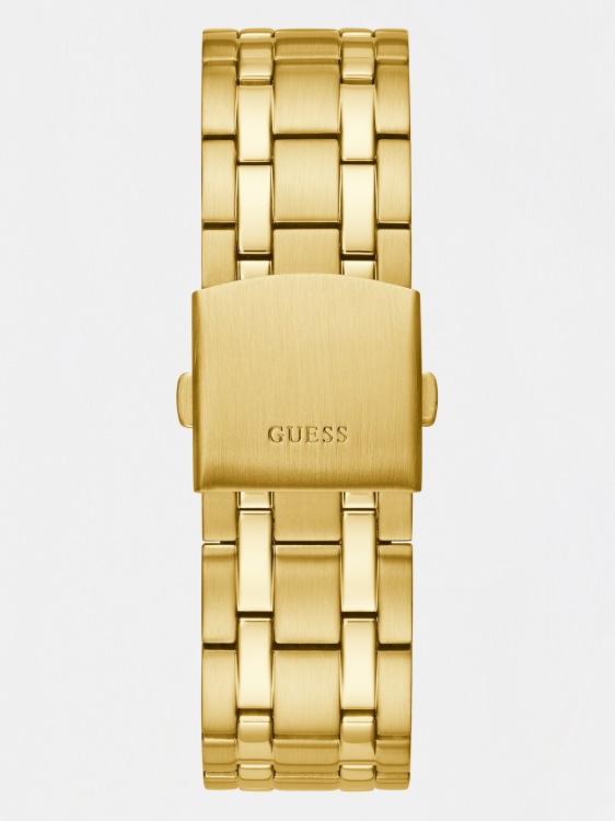 многофункционален стоманен часовник Guess бял