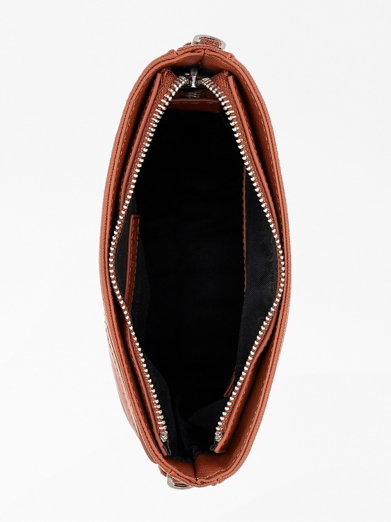 Guess кафява чанта през рамо Certosa Saffiano
