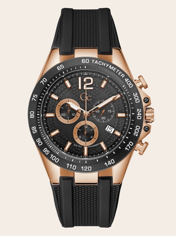 черен часовник Guess Gc кварцов хронограф
