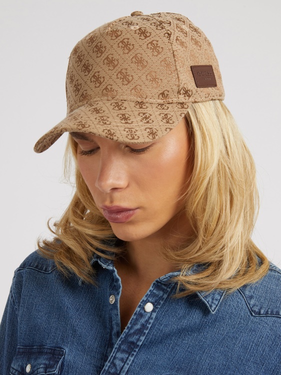 бежова капачка с лого Guess Strave 4g