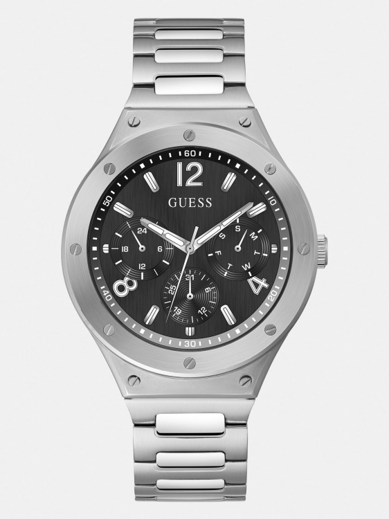 многофункционален часовник от неръждаема стомана Guess Black нова тенденция