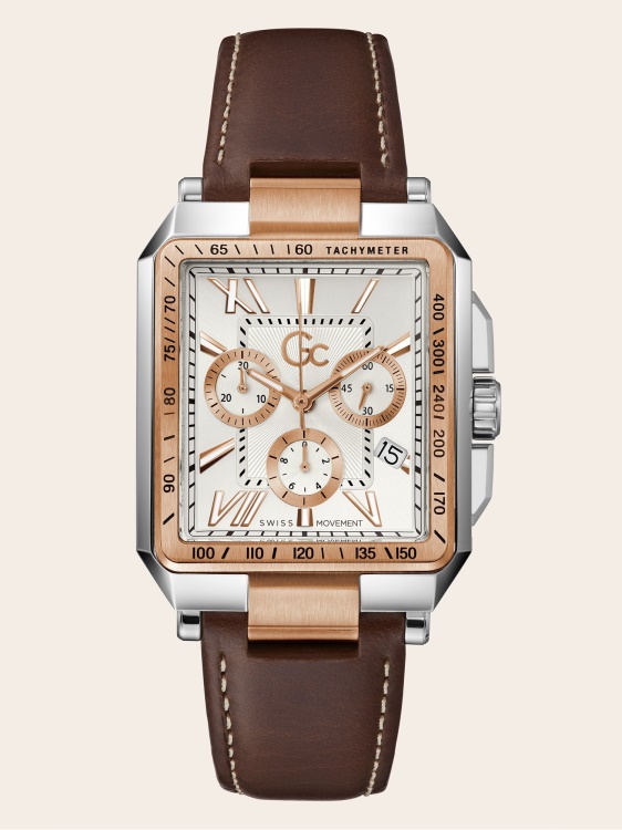 кафяв часовник Guess Gc кварцов хронограф