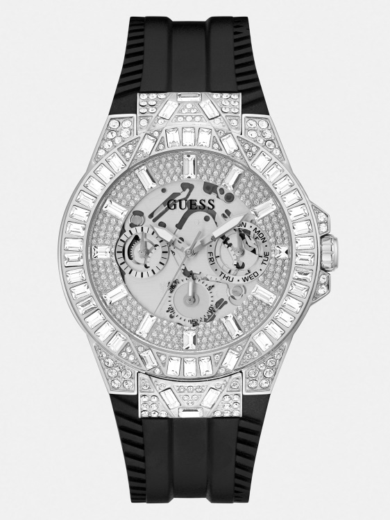 многофункционален кристален часовник Guess Black