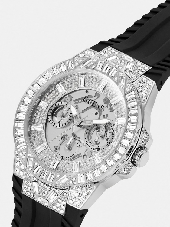 многофункционален кристален часовник Guess Black