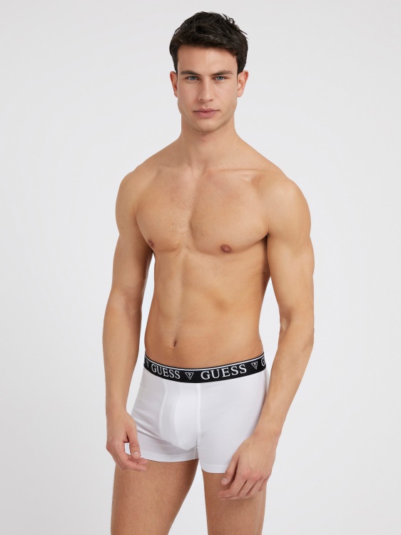 лого еластични боксерки Guess бели