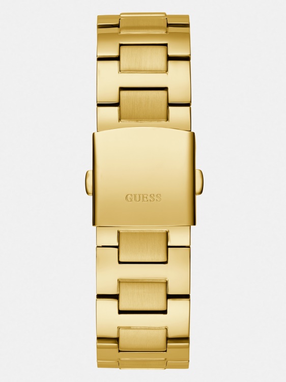 многофункционален стоманен часовник бял Guess