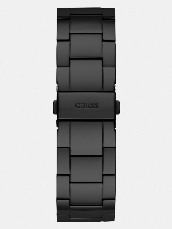 черен многофункционален кристален часовник Guess