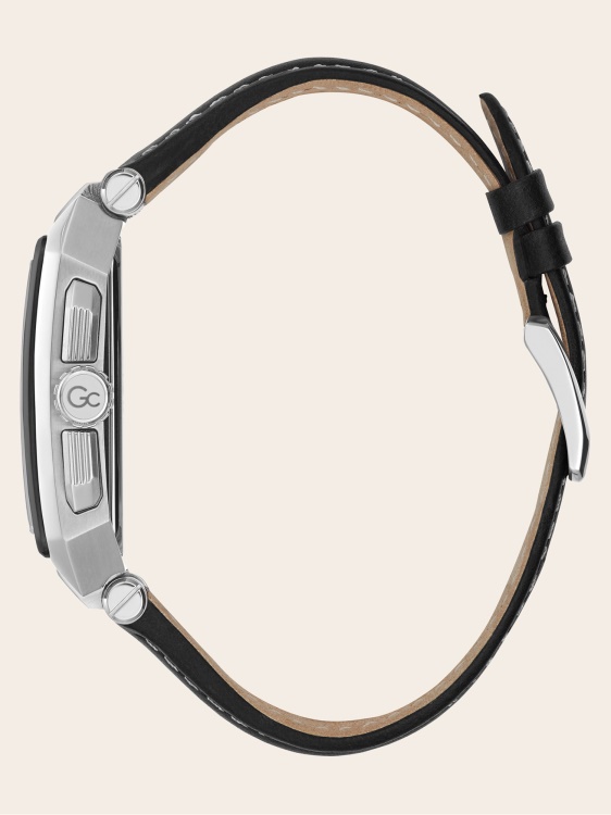 сребрен Gc кварцов хронограф часовник Guess