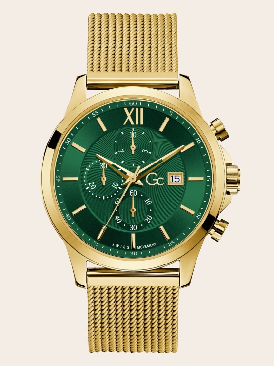 Gc кварцов хронограф часовник Guess сребро