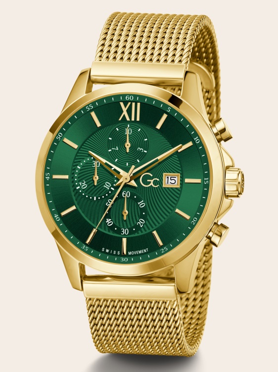 Gc кварцов хронограф часовник Guess сребро