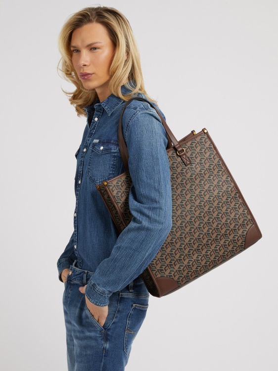 черен Ederlo G Cube лого чанта Guess