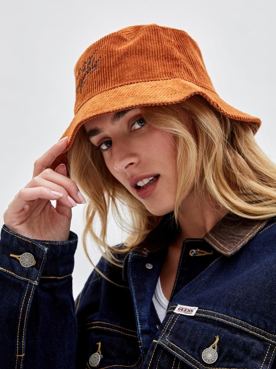 рипсено рипсено кадифе шапка Guess кафяво