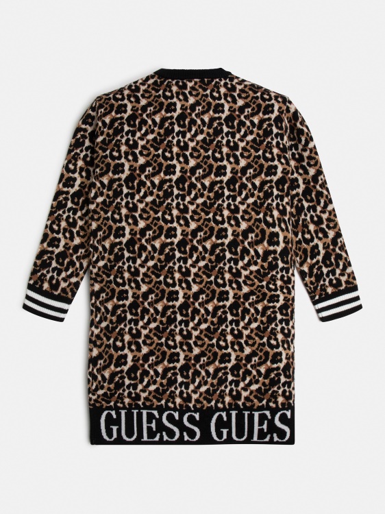 цяла рокля с пуловер с щампа Guess Animalier