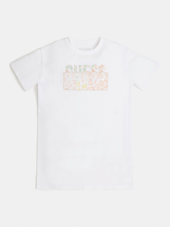 предна тениска с лого Guess бяла нова