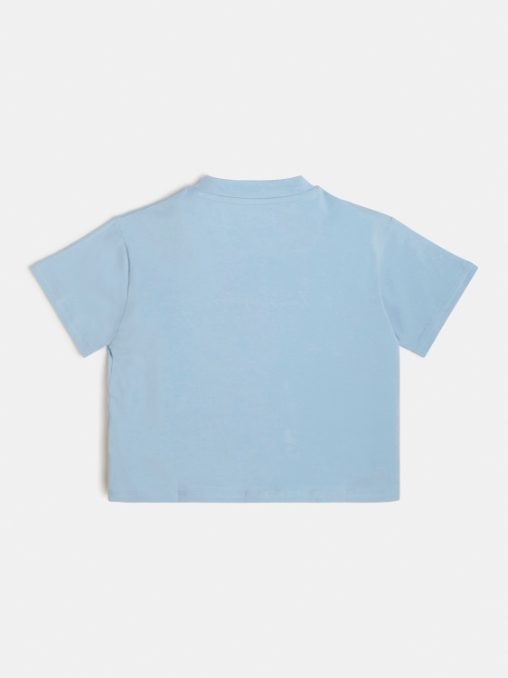 предна тениска с лого Guess светло синьо