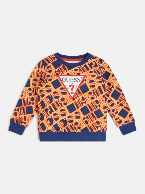 костюм с оранжев цял принт Guess