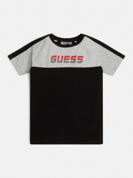 черна цветна тениска Guess